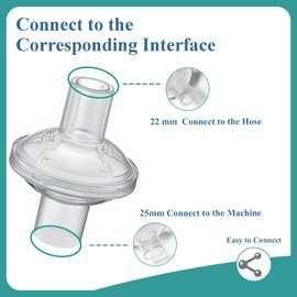 Universal Fit in Line Filter to Reduce The Ingress of Impurities & Contaminants for CPAP and BiPAP Machines - Suitable for 22 MM & 25 MM CPAP Tubes (2)