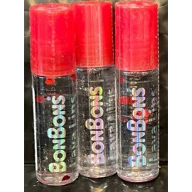 Bari BonBons Lava Lips by Bari Cosmetics, Clear Gloss  3pk's of Blue or Red -You Pick - Clear Gloss with blue stars