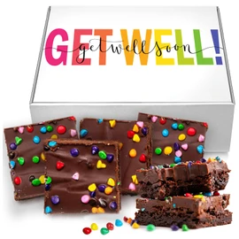 Get Well Soon Gift Basket Chocolate Brownies Cookies Food Gift Treats For Men Women Kids Individually Wrapped Care Package After Surgery | Nut Free | Fresh Bakery Feel Better Cake