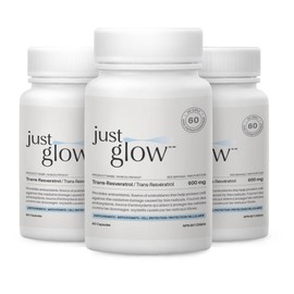 Just Glow Trans Resveratrol 600mg, 60 tablets, 3 units / 저스트글로우 트랜스 레스베라트롤 600mg, 60정, 3개