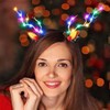 BARTOSI LED Light Christmas Hair Clips Reindeer Antlers Xmas Hairpins