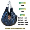Drawstring Tarp 12x12 Feet, 9 mil Black Poly Yard Tarp