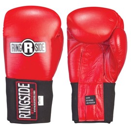 Ringside Competition-Like Safety Sparring Gloves Hook & Loop, Red 12 oz.