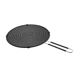 Splatter Screen for Frying Pan, Heat-Resistant Splatter Guards for Frying, Grease Splatter Guard, Silicone Splatter Screen Food Grade Oil Splash Guard for Cooking(Black)