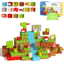 Doyran Magnetic Building Blocks, Pack of 100 Magnetic Building Blocks from 4 Years, STEM Montessori Toy, Building World Toy from 5 6 7 8 9 Boys Building Toy Sets Gifts for Children