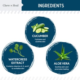 Tear Stain Remover for Dogs 2 Pack - 4 oz Solution - Dissolves Eye Buildup and Gunk, Reduces Staining - Water Based with Aloe Vera and Cucumber Extract - Chew + Heal