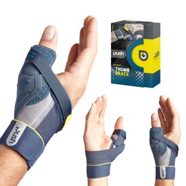 Push Sports Thumb Brace for Thumb MP Joint Injuries. Relief for Skier's Thumb and Ligament Injuries. Can be Worn Under Gloves to Provide Stability During Sports. (Left Medium) - Not for CMC Support