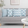 Set of 4 Luxton Aqua Blue Hamptons Cushion Covers Home