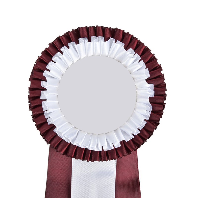 Generous Ribbon Rosette Badge Pin Winners Medal Class Trophy AwardWhite