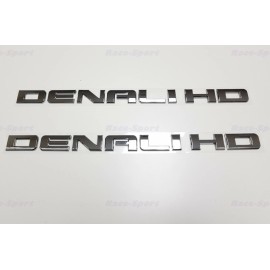 GMC 2PCS Chrome DENALI HD 3D Side Door Letter Emblem Badge GMC Sierra Terrain