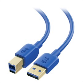 Cable Matters 5Gbps Long USB 3.0 Cable - 15ft, USB A to B Cable, USB3 Cord with Type-B 3.0 Connector for Hard Drive Enclosure/Built-in Hub and More, Blue