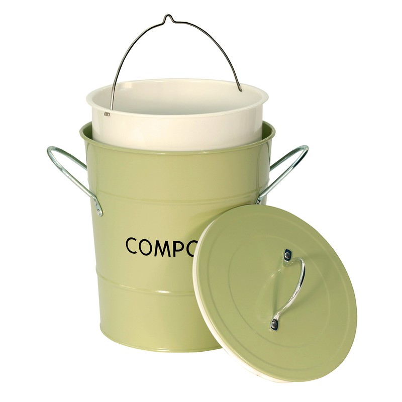 Eddingtons Compost Pail, Sage Green