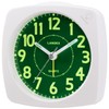 LANDEX YT5220WH Alarm Clock, Analog, Continuous Second Hand, Pole Star