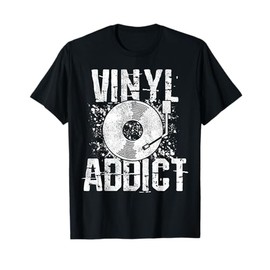 Vinyl Addict Retro Music DJ Old School T-Shirt