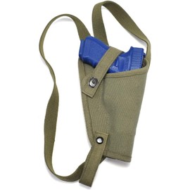 CALYX US M3 Khaki Canvas M1911 .45 Tanker Shoulder Holster for Colt 1911 and Similar Size semi Autos (Olive Green)