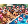 Pig Out BBQ Jigsaw Puzzle for Adults Funny Pig Pool