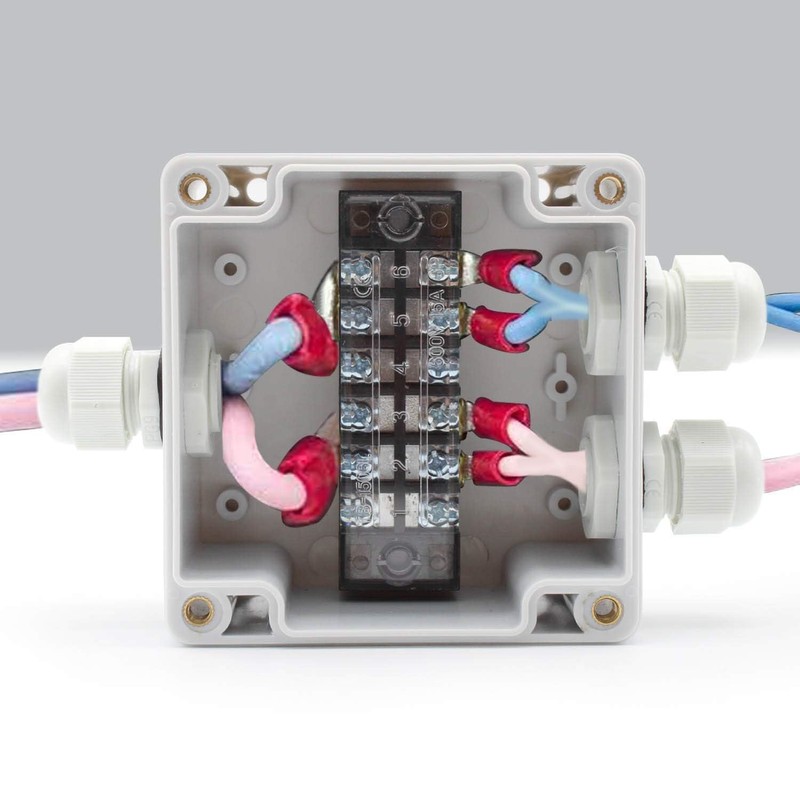 LWLWA Junction Box ABS, White IP66 Waterproof Junction Box, Outdoor
