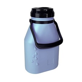 2 Litre Plastic Milk Jug with Tight Screw Cap - Leak-proof and High-Quality Milk Storage Bottle for All Liquid Foods Dishwasher Safe (Blue)