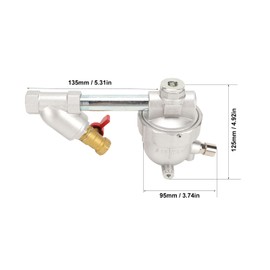 ANKROYU SA6D Auto Drain Valve, Stainless Steel Filter Screen 1 Button Cleaning Drainage Valve, Air Compressor Drain Valve for Air Compressor