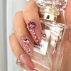 Flower ending handmade nail tip - Square / 플라워 엔딩