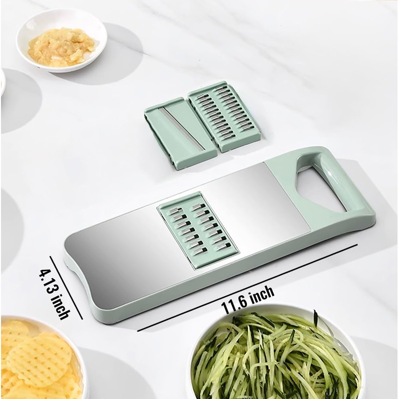 NACOLUS 6-Blade Mandoline Slicer with Slide-On Hand Guard - Vegetable
