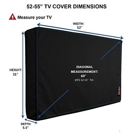 Funda para televisión al aire libre, impermeable y resistente a la intemperie, para exteriores