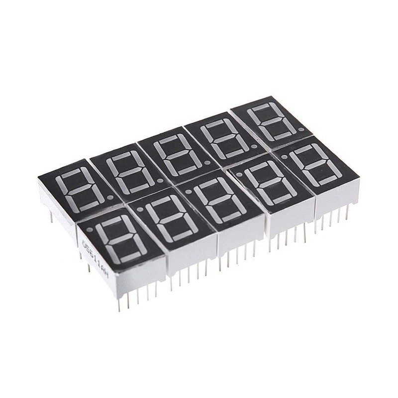 Celan 10pcs 0.55" 7 Segments 1 Digital LED Display Red