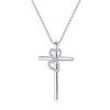 GAUDALGEM Christian Cross Moissanite Pendant Necklace for Women,D color VVS1