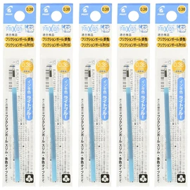 Pilot FriXion Ball Slim Refill for Other Colors 0.38mm Light Blue LFBTRF12UFLB 1 Pack x 5 Pack