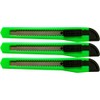 3 Neon Green Utility Knife Box Cutters Heavy Duty Industrial