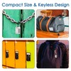 2 Pack TSA Approved Travel Luggage Locks, 4-Digit Metal Cable