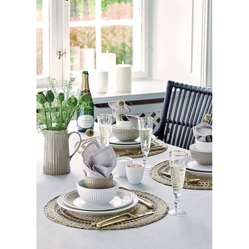 GreenGate Alice White Dinner Plate