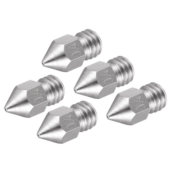 DMiotech 5pcs 0.4mm 3D Printer Nozzle Stainless Steel Nozzle for