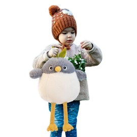 CURVETDA Cute Bird Stuffed Animal Plush Doll Toys,Adorable Companions, Soft Plushie Birthday Gifts for Kids Girls Boys (Grey,27 inch)