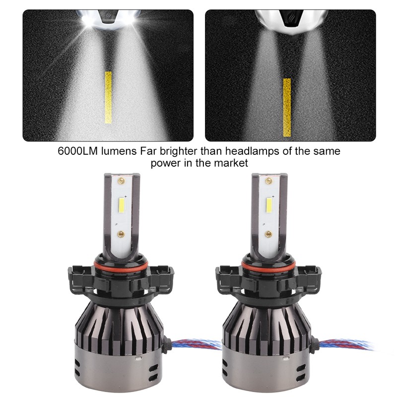 2PCS 60W White Light Car LED Integrated Headlights SuperSpotlight Built