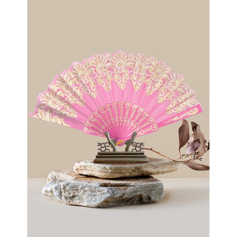 EOSAU Handheld Chinese Folding Fan Hand Fans for Women Foldable