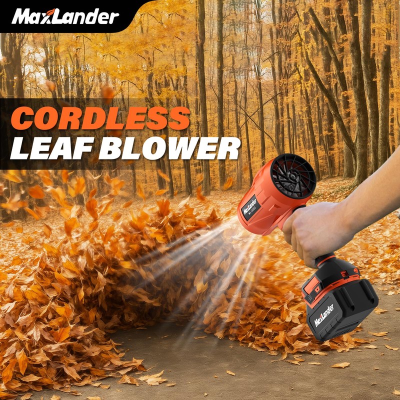 Leaf Blower Cordless, 21V Electric Handheld Leaf Blower with 3.0Ah