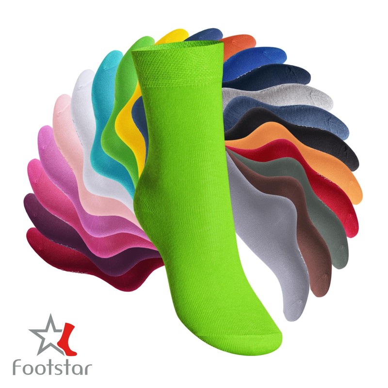 Footstar Children's Socks, Everyday Medium High Socks for Girls and