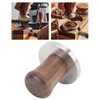 Wood Handle Coffee Tamper Stainless Steel Press Detachable Flat Base