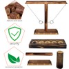 YEAPEAK Wooden Ring Toss Game, Hooks Ring Toss Game, Hook