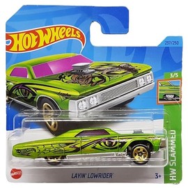 Hot Wheels - Layin 'Lowrider - HW Slammed 3/5 - HKJ08 - Short Card - Light Green Metallic - Mattel 2023 - 1:64