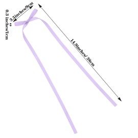 YUXIANLB 20 Pcs Silky Satin Hair Bows Set Elegant Bowknot Clips with Long Tassels Metal Barrettes for Ponytails Braids Hairstyles for Weddings Christmas Birthday Daily Wear Photo Shoot Parties