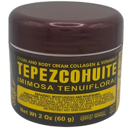 Crema de Tepezcohuite Tinto Indio Papago  Tepezcohuite Cream with Collagen  Vitamin E, 60g                                                            
