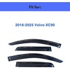 IG Window Visor for Volvo XC90 2016-2024, Rain Guard Tape-On