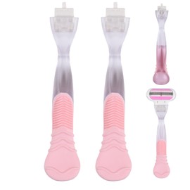 CATO-WDJ Replacement Razor Handle Compatible with Venus, Non-Slip Ergonomic Razor Handle for Women, Handle Only(Pink,2pcs)