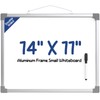 MaxGear Small White Board Aluminum Frame, 14"x11" Double-Sided Hanging Whiteboard