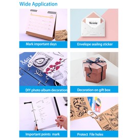 250 Pack of 1/4 Inch Reinforcement Labels, Self-Adhesive Reinforcement Ring Labels for Repairing and Strengthening Punched Holes (Transparent)