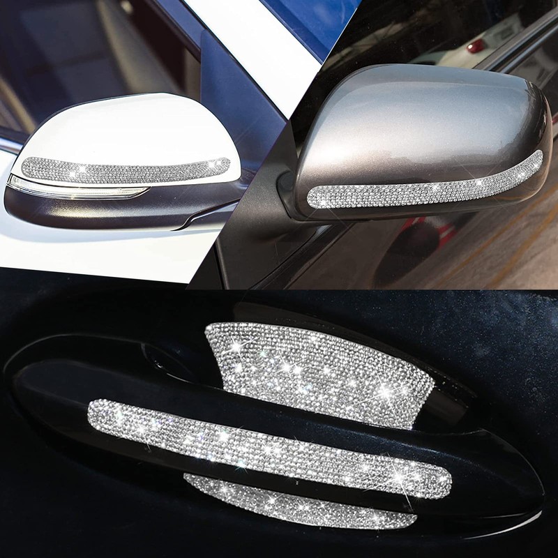 BetterJonny 10PCS Crystal Scratch Protector, Rhinestone Car Bling Scratch Protector