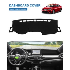 FIILINES - Funda para salpicadero para Kia Forte 2019-2024, protector de malla antideslizante para salpicadero, color negro