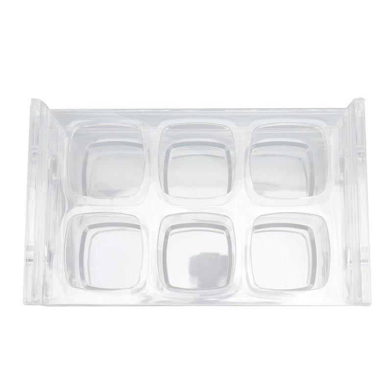 Acrylic Shot Glass Holder Carrying 6 Square Transparent Liquor Cup